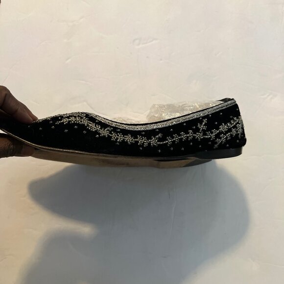 Emma Hope BlackVelvet Suede Trim Bow Women Flats Shoes Size EU 39 / US 8.5 Italy - Picture 4 of 8